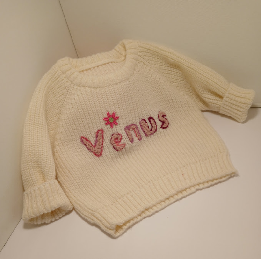 Personalized Baby & Toddler Sweater – Handmade Heirloom Gift