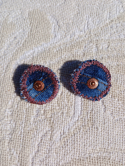 Denim Earrings