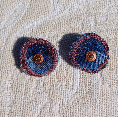 Denim Earrings