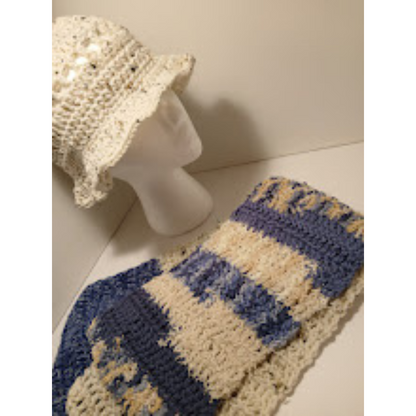 Hat and Scarf Set 03, crocheted in acrylic yarn,