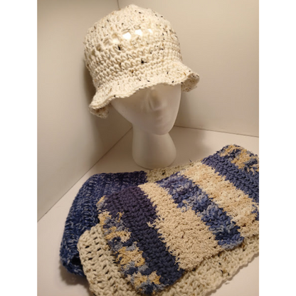 Hat and Scarf Set 03, crocheted in acrylic yarn,