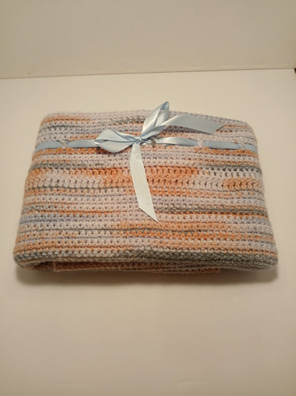 Handmade Baby Blanket, Hand Crocheted, Baby Shower Gift, Newborn Gift, Knitted,