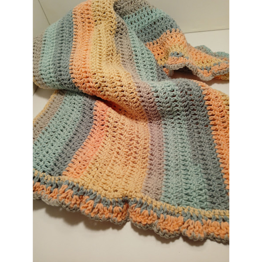 Handmade Baby Blanket, Hand Crocheted, Soft and Cozy Baby Shower Gift, Newborn Gift, Knitted,