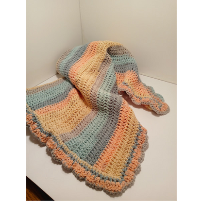 Handmade Baby Blanket, Hand Crocheted, Soft and Cozy Baby Shower Gift, Newborn Gift, Knitted,