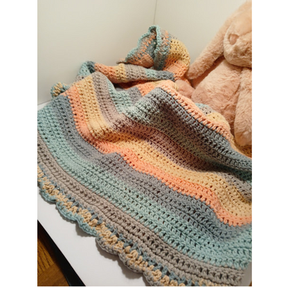 Handmade Baby Blanket, Hand Crocheted, Soft and Cozy Baby Shower Gift, Newborn Gift, Knitted,