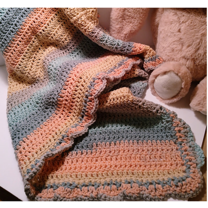 Handmade Baby Blanket, Hand Crocheted, Soft and Cozy Baby Shower Gift, Newborn Gift, Knitted,