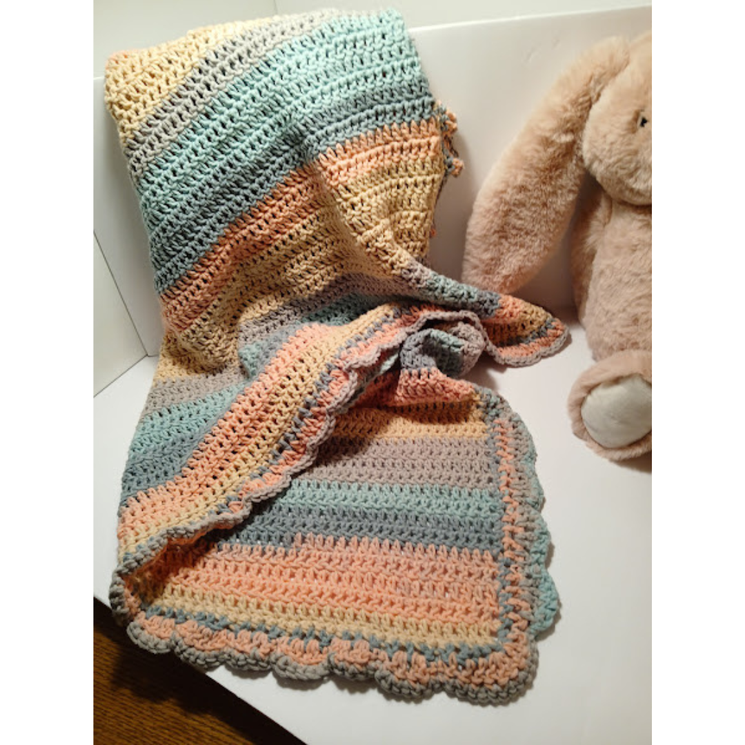 Handmade Baby Blanket, Hand Crocheted, Soft and Cozy Baby Shower Gift, Newborn Gift, Knitted,