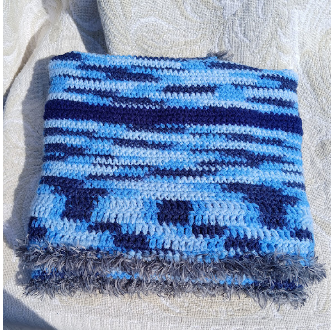 Handmade Sofa Throw, small blanket, hand crocheted